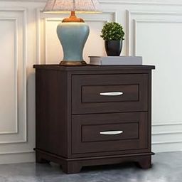 Sheesham Wood Bedside Table with 2Drawer Wood Night Stand Wood Bedside Table for Bedroom Home-picture-27