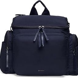 Growgether Multifunctional Diaper Bag | Convertible Sling & Backpack, Stroller Straps, luggage sleeve | Vegan Leather Base | Thermal Pockets, Changing Mat, Tech Storage | Water Repellent-image-83
