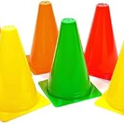 Cones9pack6 Plastic Marker Cones Set, 9 inch Pack of 6 (Multicolour)-picture-19