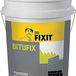 DR. FIXIT BITUFIX, Below Ground Waterproofing - 20 KG, for Damp Proofing course like Footing, Masonry Wall, Neck Columns, and Plinth Beam & DPC. Resist Salt Attacks.-31