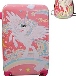 Polycarbonate, 360° Rotating Wheels Dream Uni Printed 23+13 Patterne&Light Weight &Kids Hard Luggage Trolley Bag for Travelling-(23+13)-image-18