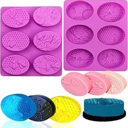 MoldBerry 3D Bee Silicone Molds - Honeycomb Soap Mold, Beehive Cake Baking Mold, Candle & Resin Mold - Oval Shape, Random Color DIY Crafts, Soap Making, Cupcake and Creative Homemaking-image-80
