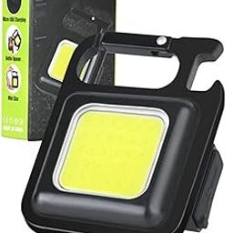 COB Rechargeable Keychain Light | Rechargeable LED Small Flashlight 500Lumens Bright 4 Light Modes | Pocket Emergency | Work Light with Corkscrew & Magnet Base for Indoor Outdoor Use | Meghmehul India-13
