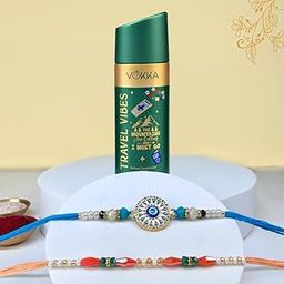 VOKKA Rakhi Gift for Brother – 1 Unisex Deodorant 150ml Travel Vibes with 2 Rakhis | Bright Evil Eye & Colour Beads Rakhi | Raksha Bandhan Combo Set for Bhaiya & Bhabhi-image-96