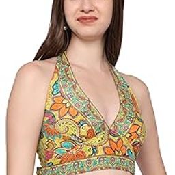 KE Kanha Exports Tops for Women Western | Jeans Tops for Women | Sleeveless Crop top | Summer | Beach wear | Stylish Trendy Tunics Halter Neck top | Fashion Any Occasion-image-48