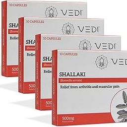 Vedi Shallaki Capsules | 500mg | Herbal Ayurvedic Supplements | Relieves Bone and Joint Pain | Non GMO, Vegan, Gluten-Free, No Harsh Cemichal, Lab Tested, Certified. (Pack of 4)-19