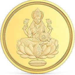 Joyalukkas 22k (916) 4 gm Yellow Gold Precious Coin with Lord Lakshmi Design-78