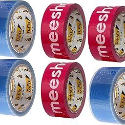 D-fix® 6 Pack Flip kart Tape with Meesho Tape Packing Printing Tape, Shipping Carton Box Sealing Tape, 2 Inch x 65M Acrylic Adhesive Heavy-Duty Tape for Box Office Moving-picture-10