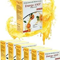 MEDIRVAST Energy-VAST Orange Flavour Energy Powder | Energy Pack with Vitamin C & Zinc | Instant Energy Booster Drink Mix | Enriched with Natural Orange Extracts | Suitable for All Ages (Pack of 6)-image-109