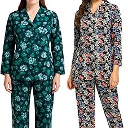 Women’s Printed Full Length Co-Ord Set Combo | Pack of Two-Piece Set - (Multicolour)-image-105