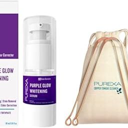 PUREXA Teeth Whitening Combo- Purple Glow Teeth Whitening Toothpaste, 30ml + Ayurvedic Copper Tongue Cleaner-A with Ergonomic Handle for Gentle Tongue Cleaning, Pack of 2-image-40