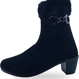 NAPSHO Women's Boots | Stylish, Latest, Trendy, Comfortable, Boots for Girls, Black Heel & Fashionable Boots Side Zipper, Women's Black Long Shoes For All Outfit-image-71
