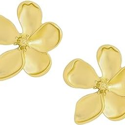Stud Earrings for Women | Fashion Golden Studs Earrings for Girls | Western Style Floral Shaped Women Earrings | Birthday Anniversary Gift for Girls Wife-22