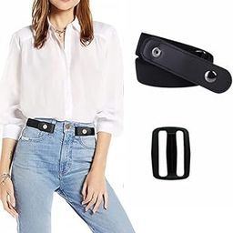 Buckle Free Elastic Belt for Women Jeans/Dresses, Ladies Belt for Jeans, Preassembled, Easy to Attach Preassembled Invisible Elastic Waist Belt,No Buckle Belt for Women/Men-image-84