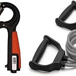 ZENITRAIN Toning Tube & Adjustable Hand Grip for Full Body Workout, Exercise, Equipment Resistance Tube with Comfort Handles Latex Hand Grip-image-91