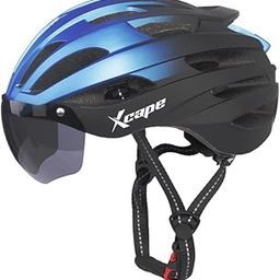 Xcape Ridesafe Pro Helmet | Durable Pc/Eps, 24 Vents, Lightweight 275G, Cpsc Certified, Size L (Blue Black) - Cycling-17