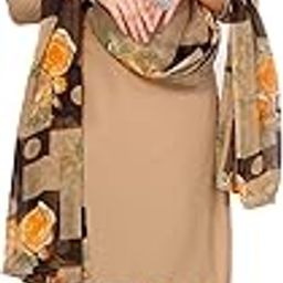 Women's Printed Dress Material - Unstitched Crepe Fabric Kurti, Pants & Dupatta Set-image-82