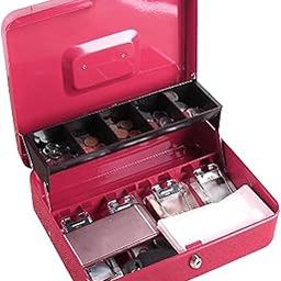 UJEAVETTE Money Case Multipurpose Money Storage Box for School Office Home red-image-61