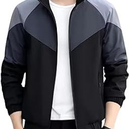 Mens Water Rasistance Jacket for Light Rain | Full Sleeves Stylish Zipper Jacket Inside Pocket for Bike Riders & Outdoor Activity-image-8