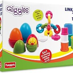 Giggles Funskool Link Stack N Nest, Nesting & Stackable Toy Blocks for Kids, Encourages Learning & Development, Fun Activity for Babies, Gift Set for Kid, Age 6+ Months-image-0