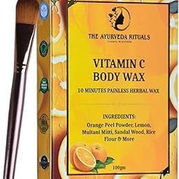 The Ayurveda Rituals- Vitamin C Body Wax Powder - 10 Minutes Painless Natural Herbal Facial Hair Removal Wax Powder For Women | Organic Waxing Hair Remover Powder, No chemicals - No Irritation, No Skin rashes for Women & Girls -100g-image-91