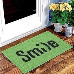 Portia Anti Slip Front Door PVC Mat | (38 x 58 cm) Highly Durable, Easy to Clean Doormat for Home Entrance (Green)-image-82