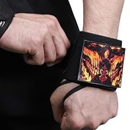ZYZFIT Wrist Wraps with Superhero Patch Adjustable Gym Wrist Support with Thumb Loop Great for Crossfit, Powerlifting, Bodybuilding(Eren Yeager)-image-83