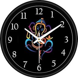 10 - inch Plastic & Glass Wall Clock - Ganesh Ji Unique Look Designer Wall Clock for Home Stylish Latest Classic --picture-10