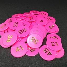 zeonely mart ® Plastic Numerical Token/Coins (1 to 100) number coins chose pink color-picture-18