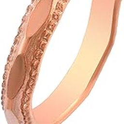 Made with Solid and High Gauge Copper Textured Ring Band for Men & Women-image-1