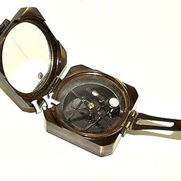 Nautical Brunton Compass Vintage Bronze Marine Functional Navigation Kelvin & Hughes 1917 Brunton Compass Gift Décor-30