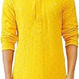 Chicken Cotton Kurta For Men-image-35