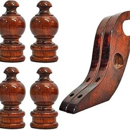 Paras | Wooden Double Curtain Bracket with Finials for 1 Inch/25 mm Rod-picture-20