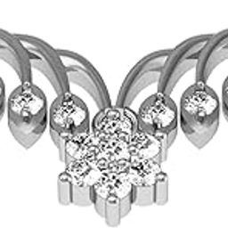 18k (750) White Gold and Solitaire Mangalsutra for Women-image-62