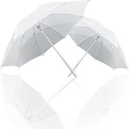 HIFFIN Professional White Umbrella 100cms 36 inch/91cm for Photography Studio LED Video Light Flash, Camera Flash Video Light Stand, Lighting Diffuser (Pack of 2Pcs)-18