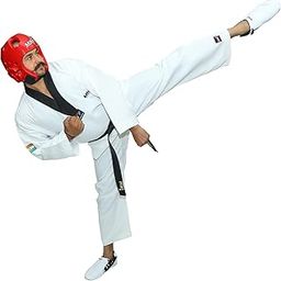USI UNIVERSAL Taekwondo Fighter Dress, 417TCD (190cm) Taekwondo Dress for Men & Women, Taekwondo Uniform Tae Kwon Do MMA Martial Arts, Polyester Cotton Blend, Elastic Waist Band with Drawstring White-picture-26