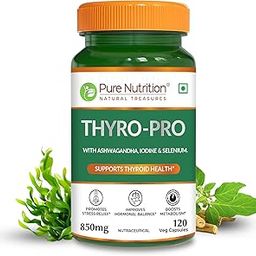 Pure Nutrition Thyro Pro - 120 Veg Capsules | With Ashwagandha, Iodine & Selenium | Supports Thyroid Function, Balances Hormones| Promotes Overall Wellness-16