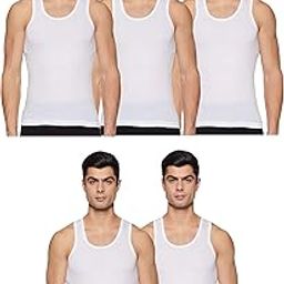 Men's Solid Regular Fit Vest (Pack of 5)-image-99