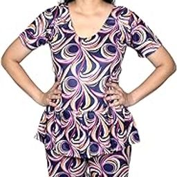 Regular Fit Spandex Printed Swim Dress for Women | Swimming Suit | Adjustable, Breathable, Quick Drying Swim Suit for Swimming, Waterpark, Beach-image-30