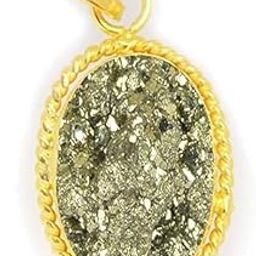 8.50 Carat 9.00 Ratti Natural Pyrite Pendant Genuine Stone Gold Plated Locket Pendant For Men And Women-17