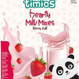 Timios High Protein Berry Blast Milk Mix |No Sugar | Supergrain Blend of Oats | Organic Jowar | Strawberry Powder | 250g-image-18