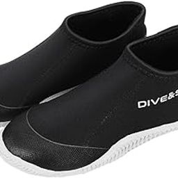 LOOM TREE Neoprene 3mm Wetsuit Boots Shoes Rubber Sole Kayak Surf Diving Snorkeling Black Gray 40 to 41 | Water Sports | Fins, Footwear & Gloves | Boots, Booties-image-74