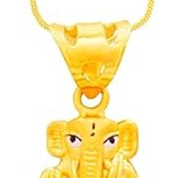 Vinayaka Yellow Gold Pendant for Men| Mens Aesthetic & Stylish 22 KT Gold Pendant | Gold Fashion Jewellery for Men| Great for Gifting-image-43