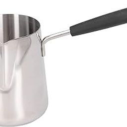 Tyenaza Turkish Coffee Pot 600ml Stainless Steel Glossy Surface High Temperature Resistant Easy to Clean Butter Warmer-image-43
