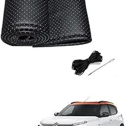 Auto Addict Leatherite Stiched Steering Cover Black for Citroen C3-image-44