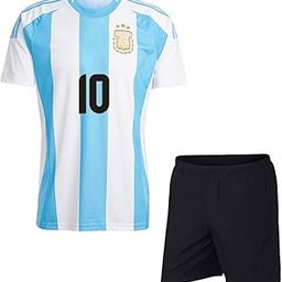 Mesii 10 Argentena World Cup Football Jersey with Shorts 2024 for (Kids,Boys,Men)-image-23