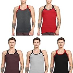 Jon Men's Solid Regular Fit Vest (Jon-Obamaa-Gym-Vest-5-85_Multicolour-image-33