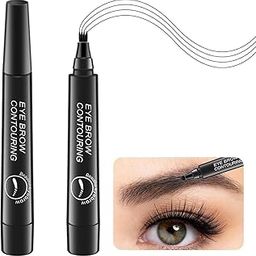Avendreo Waterproof 4-Point Eyebrow Pencil with Microblade Fork Tip, Long Lasting Tattoo Brow Pen, Smudge-Proof Eyebrow Filler for Natural Fuller Brows, Eyebrow Makeup for Women (Black)-82