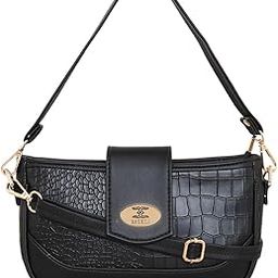 Black Color Croco Texture Crossbody Slingbag For Women-picture-21