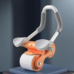 Luteti Ab Roller Wheel Exercise with Elbow Support, Automatic Rebound Abdominal Wheel, Double Wheel Ab Roller Equipment for Core Workout, Plank Abs Roller Workout for Home Gym Fitness-4